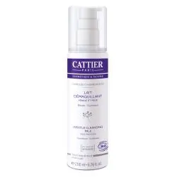 CATTIER Caresse d'Herboriste lait démaquillant visage et yeux bio flacon pompe 200ml