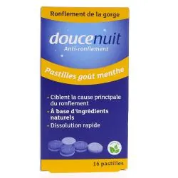 DOUCE NUIT Pastilles - double action anti-ronflement x 16