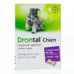 DRONTAL Chien - comprimés appétents boîte de 2 comprimés