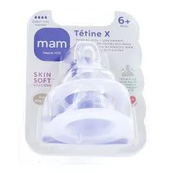 MAM Tétine plate débit X x 2