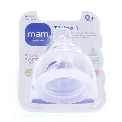 MAM Tétine plate débit 1 x 2