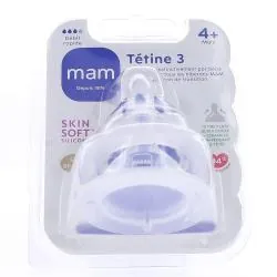 MAM Tétine plate débit 3 x 2