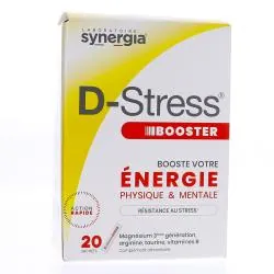 SYNERGIA D-Stress Booster Énergie Physique et Mentale boîte de 20 sachets