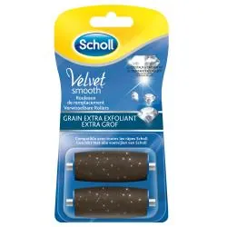SCHOLL Velvet Smooth express pedi rouleaux extra-exfoliants x 2