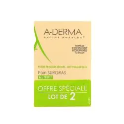 A-DERMA Les indispensables - Pain surgras lot 2* 100g