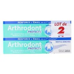 ARTHRODONT Protect+ - Gel dentifrice quotidien fluoré 2 tubes x 75ml