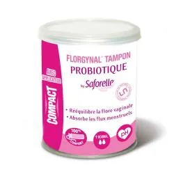 SAFORELLE Florgynal tampons probiotique normaux boîte de 9 avec applicateur