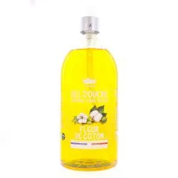 LES PETITS BAINS DE PROVENCE Savon liquide de Marseille parfum fleur de coton 1L
