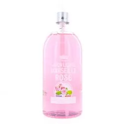LES PETITS BAINS DE PROVENCE Savon liquide de Marseille parfum rose 1L