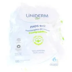 LINIDERM Pads bio rectangles de coton x 180 d