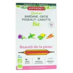SUPERDIET Quatuor beauté de la peau bio 15ml x20 ampoules