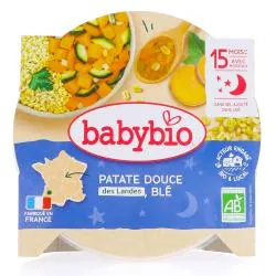 BABYBIO Repas du Soir - Petit plat Marmite de potager, patate douce, blé dès 15 mois 260g