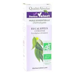DOCTEUR VALNET Huile essentielle chémotypée d'Eucalyptus citronné bio flacon 10ml