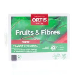ORTIS Fruits & Fibres Forte Transit Intestinal boîte de 24 cubes