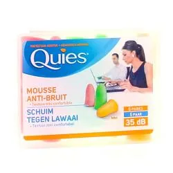 QUIES Protection auditive mousse boîte de 6 paires