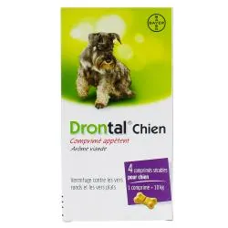 DRONTAL Chien - comprimés appétents boîte de 4 comprimés