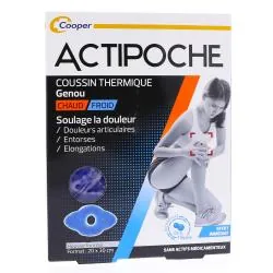 ACTIPOCHE Coussin thermique genou en microbilles 20x30cm