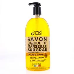 MKL Savon Liquide de Marseille Surgras Orange Miel 1L