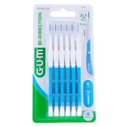 GUM n°2114 Brossettes interdentaires proxabrush bi direction x6 0.9mm