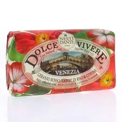 NESTI DANTE Dolce Vivere - Savon solide géranium rouge, nuage de riz, fleur de coton 250g