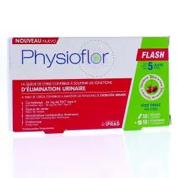 BIOCODEX Physioflor Flash élimination urinaire 10 gélules +10 comprimés