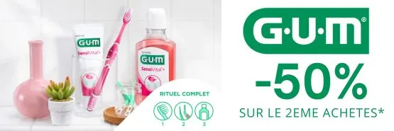 GUM -50% sur le 2ème acheté*